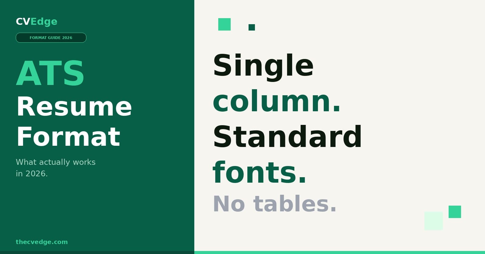 ATS Resume Format — What Actually Works in 2026