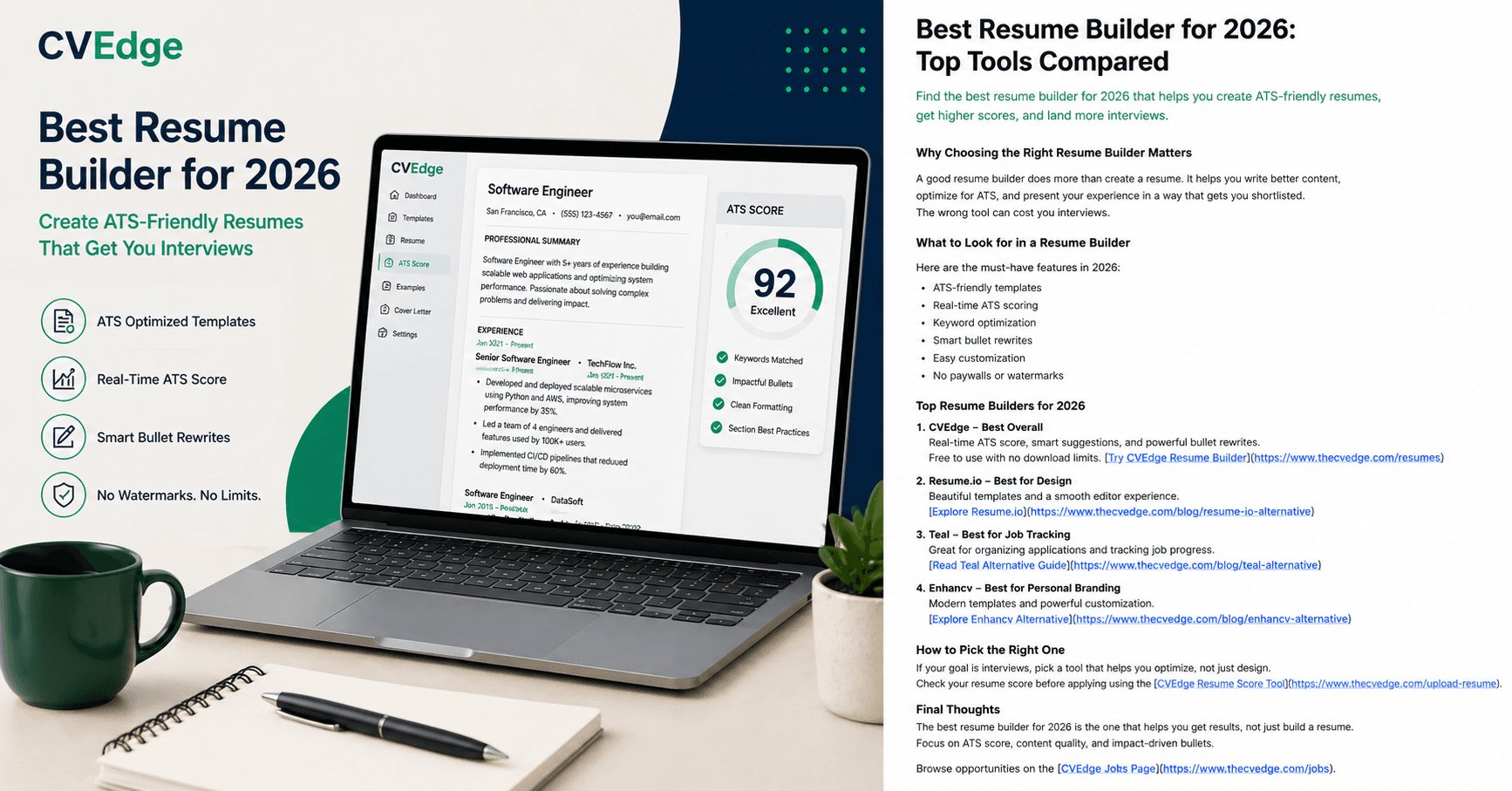 Best Resume Builder for 2026: 7 Tools Compared