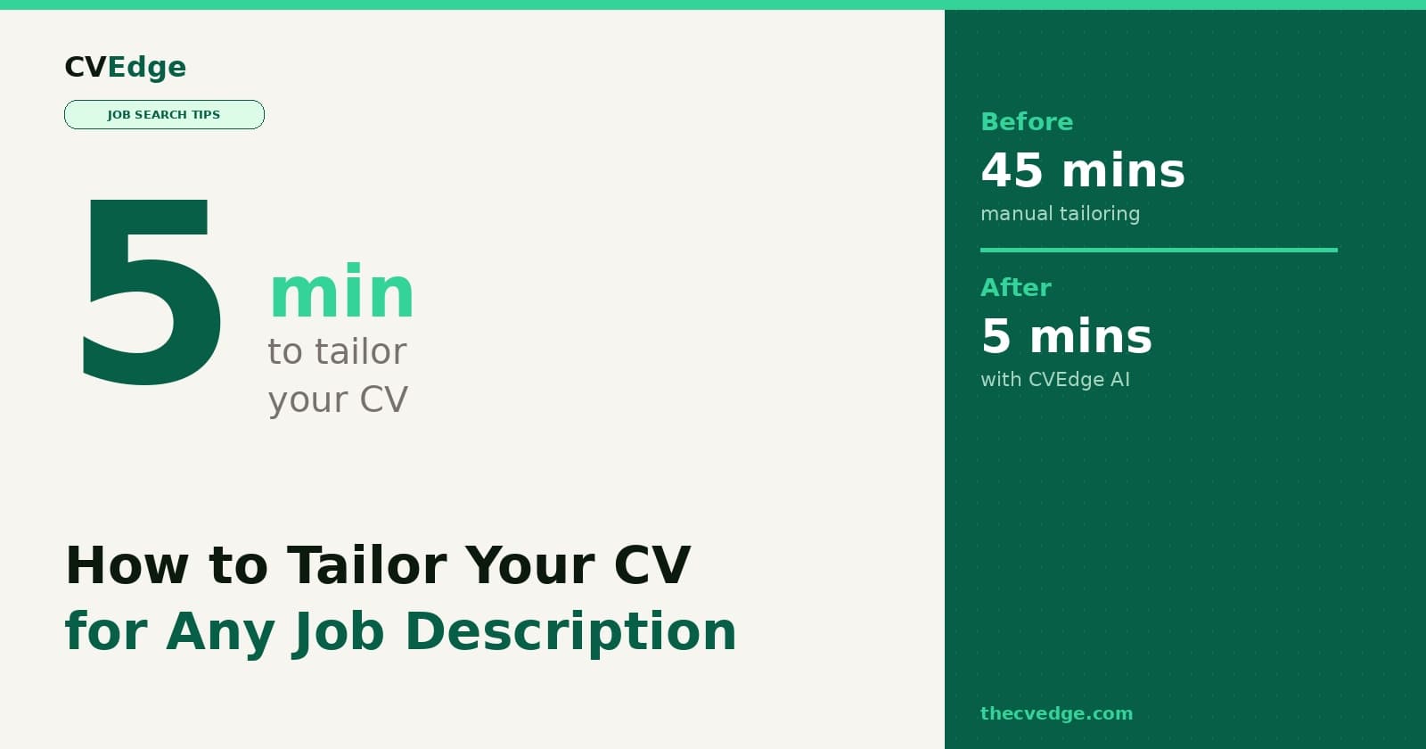 How to Tailor Your CV for a Job Description