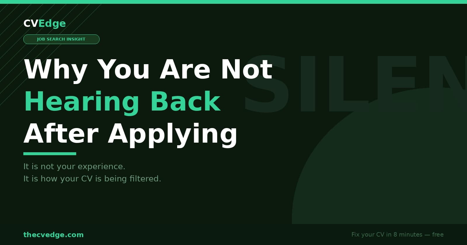 Why You're Not Hearing Back After Applying