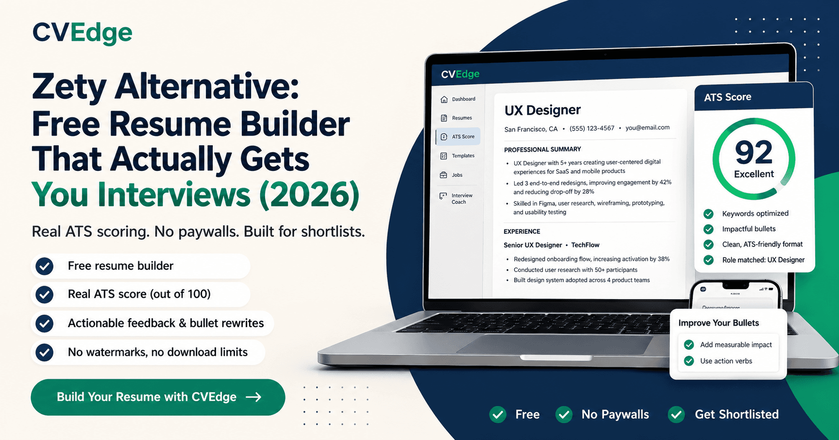 Zety Alternative: Free Resume Builder